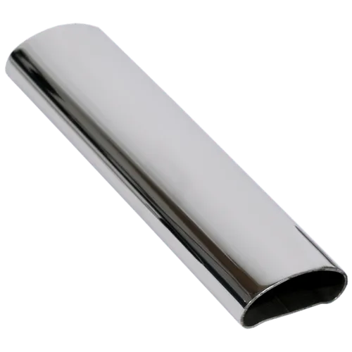 Tube en acier inoxydable en forme de D avec dessous plat concave